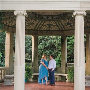 Gorgeous cape sleeve plus size gown